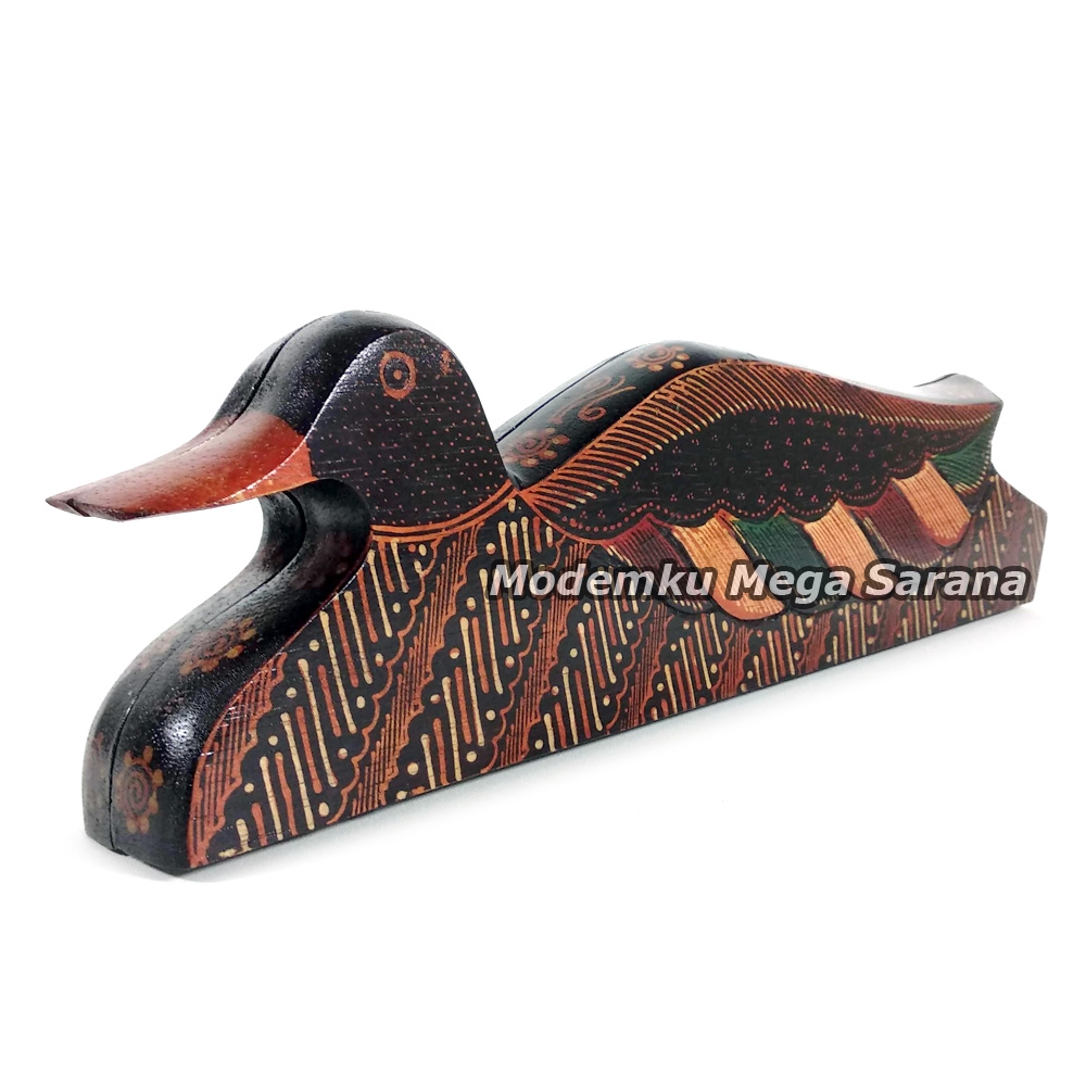 Mainan Tradisional Congklak Dakon Kayu Batik Bebek + Biji Kerang