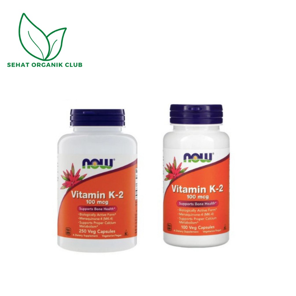 Now Foods Food Vitamin K-2 100 mcg 100 Veg Cap ; K2 100 mcg 250 Veg Cap - ORI USA VITAMIN K2