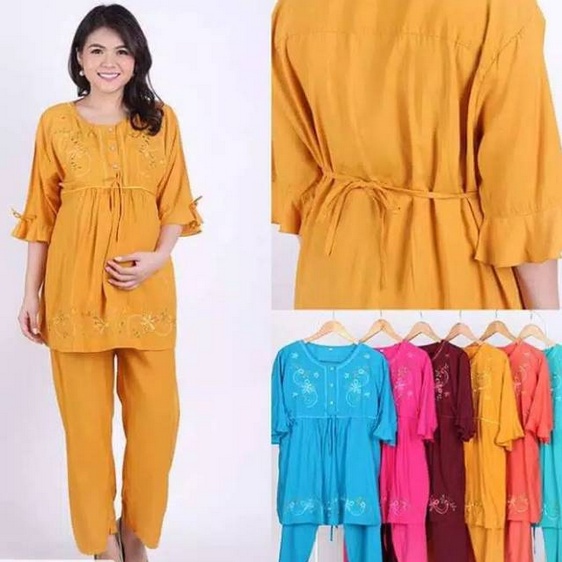 Dimensi - Baju Ibu Hamil - Setelan Baju Hamil Dan Menyusui Jumbo - Pakaian Hamil