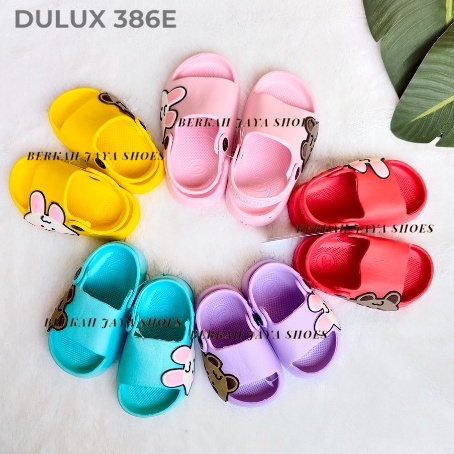 DULUX-386E Sandal Baby Selop Anak Perempuan Motif Kelinci Beruang 19-24