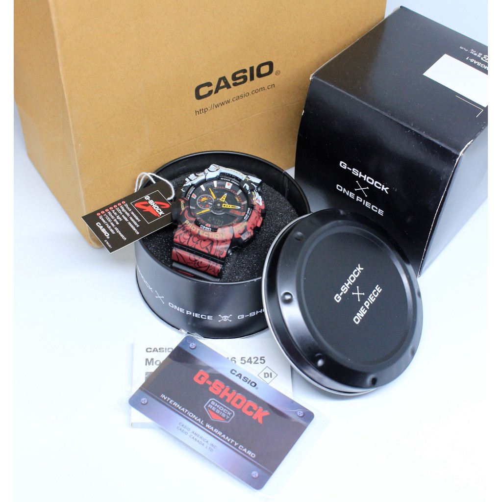 JAM TANGAN G-SHOCK X ONE PIECE ANIME ORIGINAL CASIO PLUS BOX PROMO  GA-110
