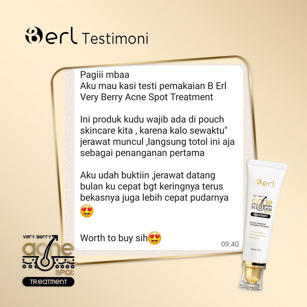 B Erl Very Berry Acne Spot Treatment