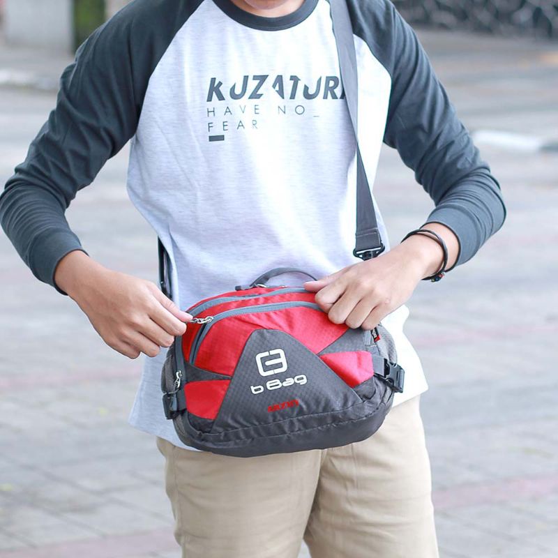 Tas Waistbag Slingbag Selempang Pria Terbaru | Tas Salempang Outdoor Tracking Tourer Shoulder Bag Bahan Cordura