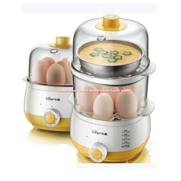 Bear Egg Boiler Alat Perebus Telur Dan Alat Kukus Makanan 2 Susun Daya 280 Watt Bears Eggs Orange 2tingkat