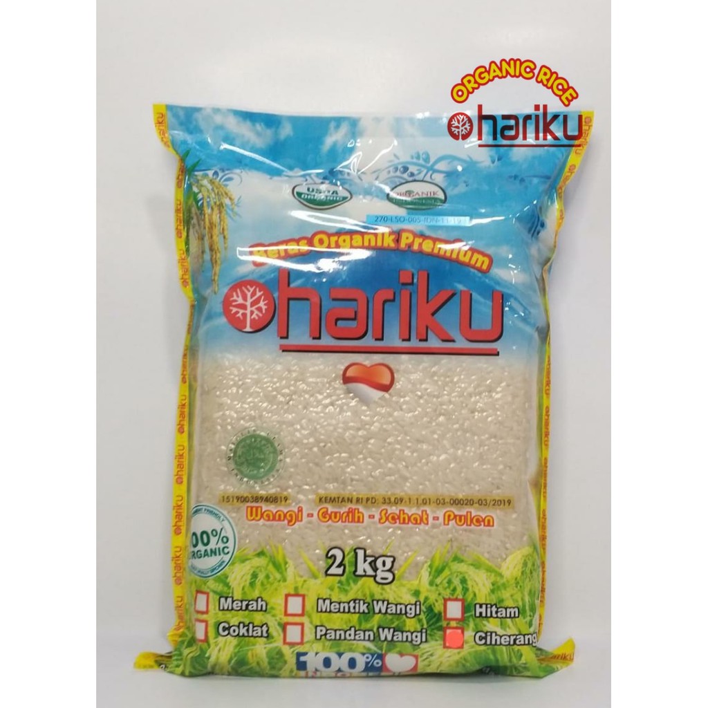 

HARIKU Beras Organik Ciherang 2 Kg
