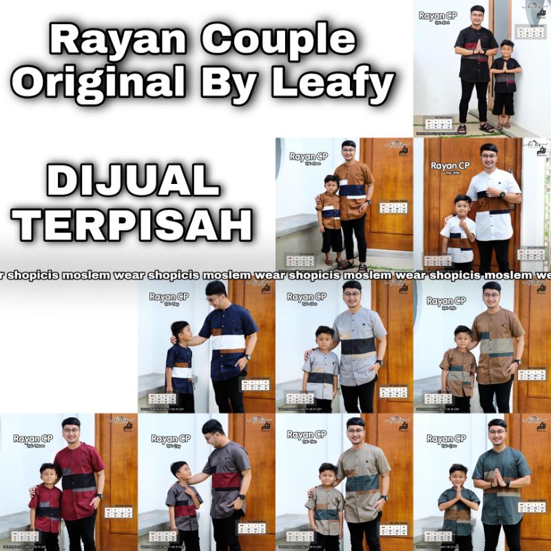 Rayan Couple Hisis Rayan Couple Original Leafy Koko Kurta Couple Baju Koko Couple Kurta Anak Couple 