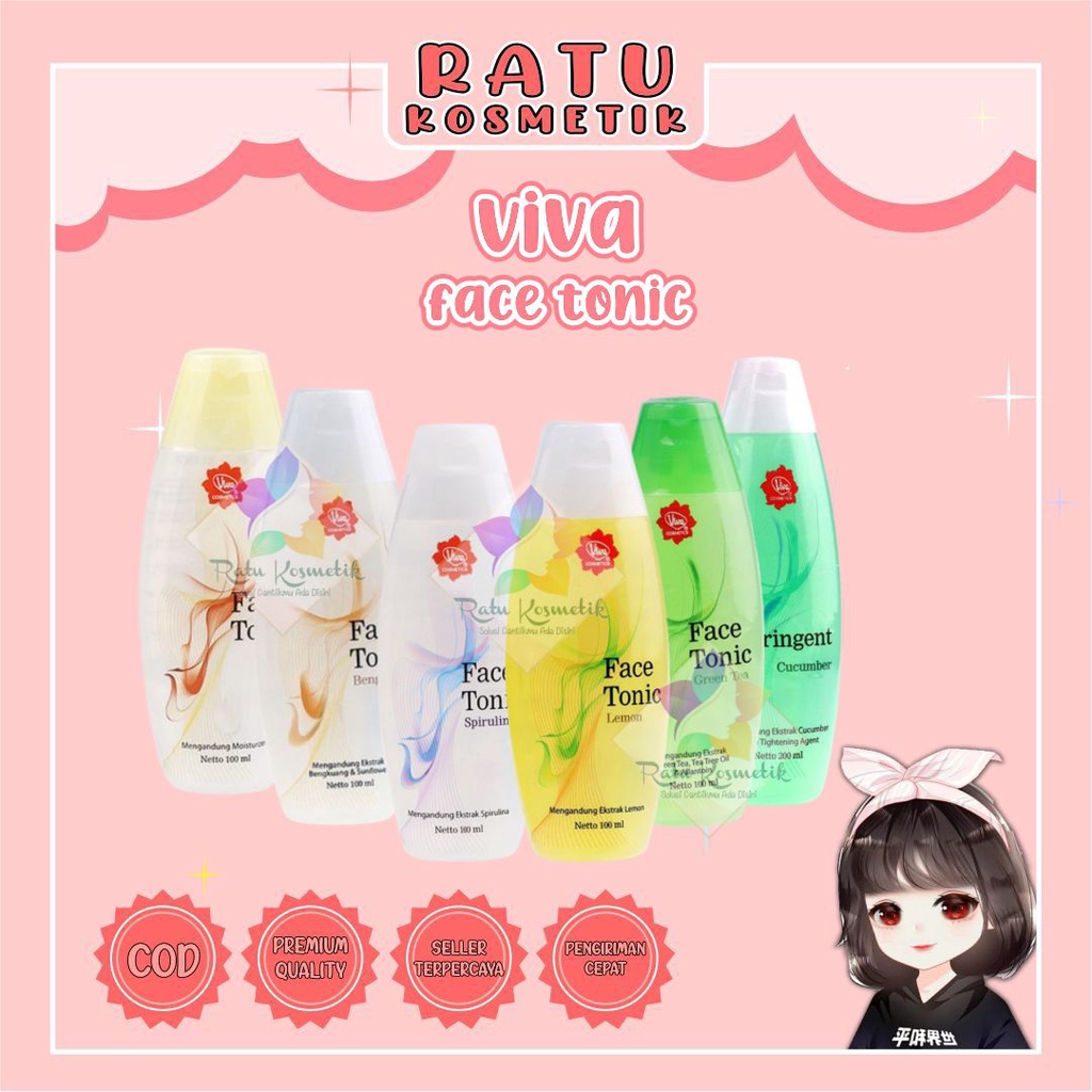 ❤ RATU ❤ Viva Air Mawar | Milk Cleanser &amp; Face Tonic 100ml 200ml | Susu Pembersih &amp; Toner Penyegar Viva