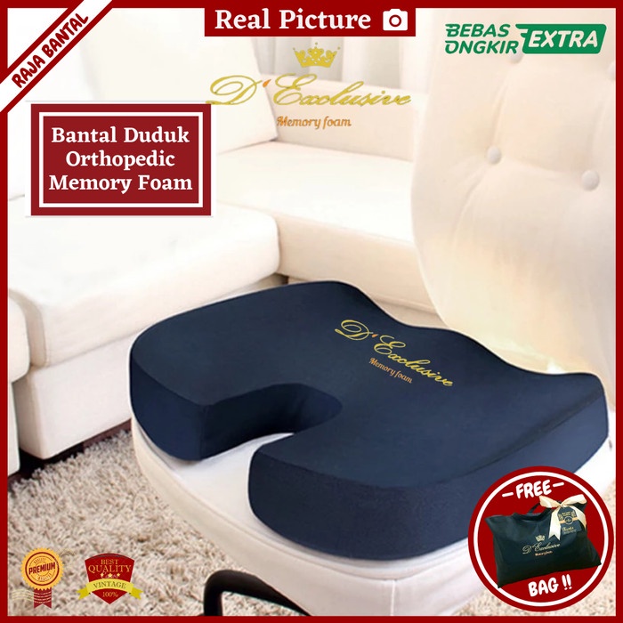 Bantal Kesehatan - Bantal Duduk Kesehatan Memory Foam Bantal Orthopedic -Merk D'Exclusive