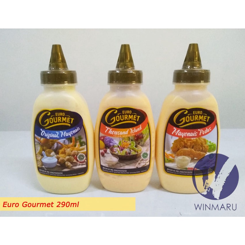 Euro Gourmet Mayonais Original / Original Mayo - Mayonaise Pedas - Thousand Island 290ml
