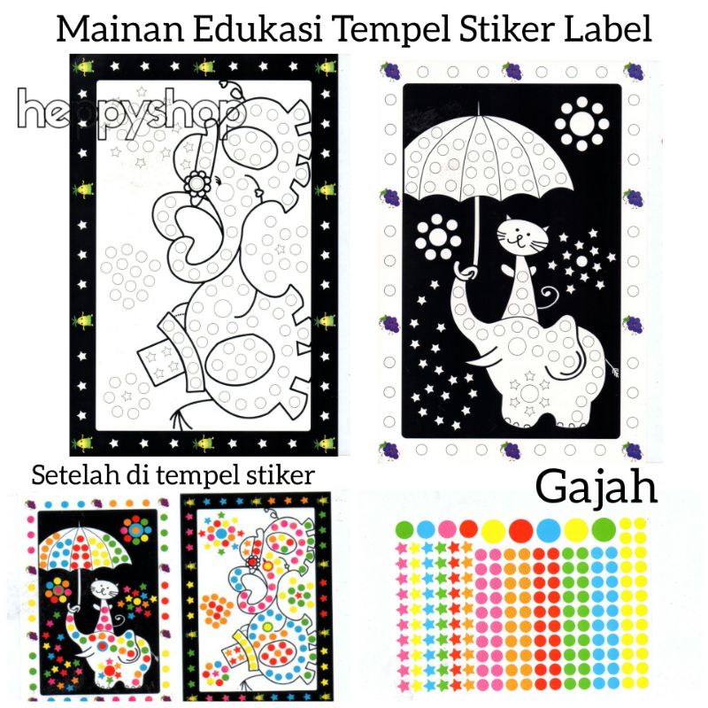 Mainan Edukasi Tempel Stiker Label, Stiker DIY