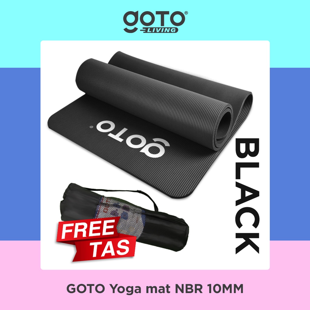 Goto NBR Yoga Mat 10mm Matras Alas Anti Slip Tebal Image 6