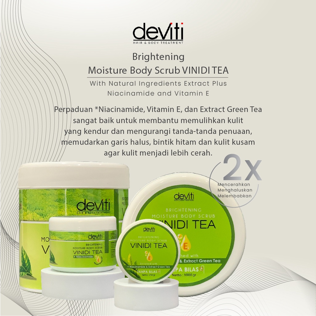 Deviti Refill 1kg Moisture Body Scrub Vinidi Tea Merileksasi Kulit