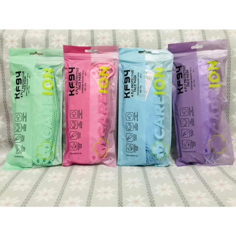 Masker Kf94 CAREION | One Care | Masker kf94 korea | Masker kf94 Mouson isi 10 pcs Masker Korea KF94
