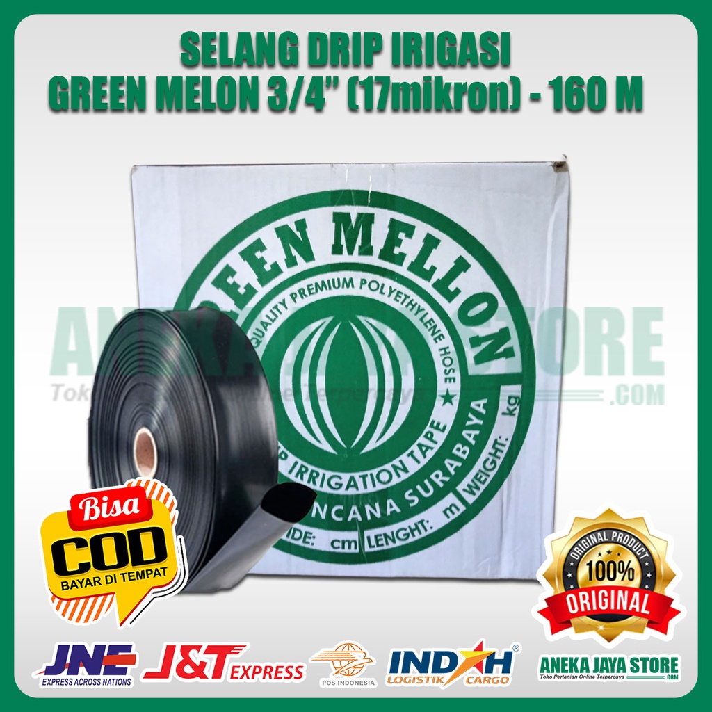 Selang Drip 3/4 Inch Green Mellon - 17 Mikron Panjang 150Meter