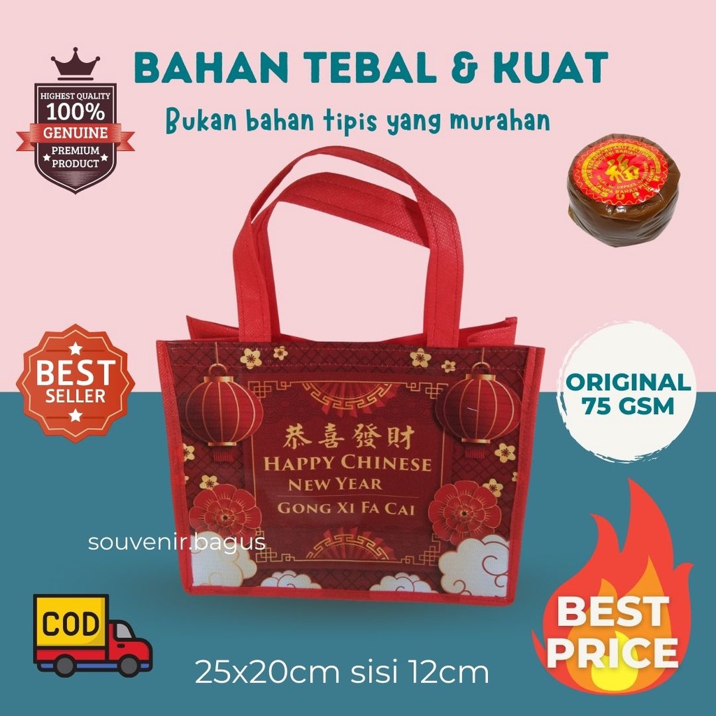 Tas Imlek Ready Stock Merah Souvenir Angpao Happy Chinese New Year Lunar Tahun Baru Imlek