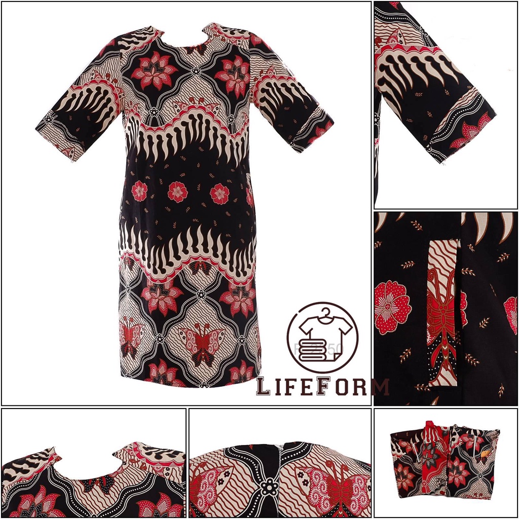 Dress Batik wanita Dewasa Lengan Pendek Tasya[R2350]