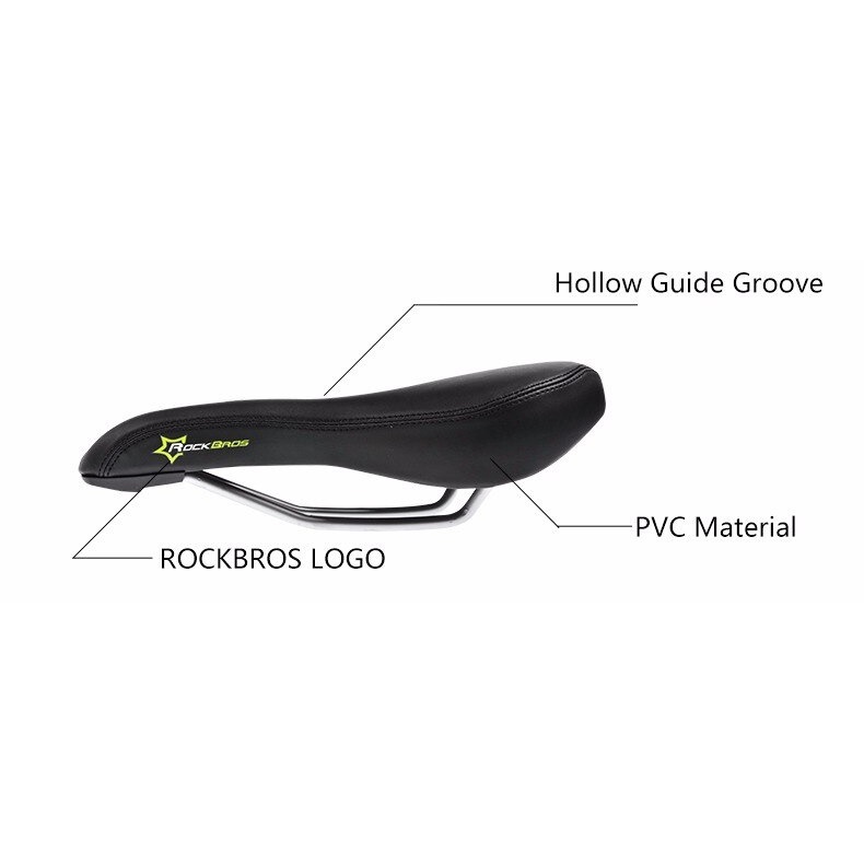 ROCKBROS Jok Sadel Sepeda Bike Saddle PU Leather - 6685 - Black