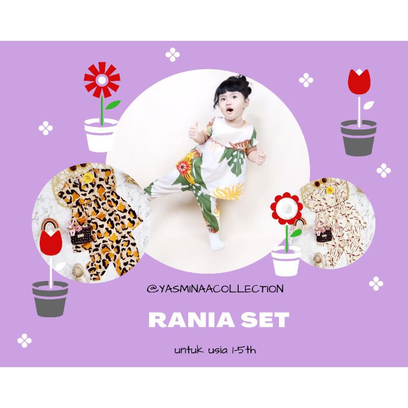 ONESET RAYON ANAK _ SETELAN RAYON ANAK _ RANIA SET _ ONE SET RAYON ANAK _ BAJU ANAK PEREMPUAN BAHAN 