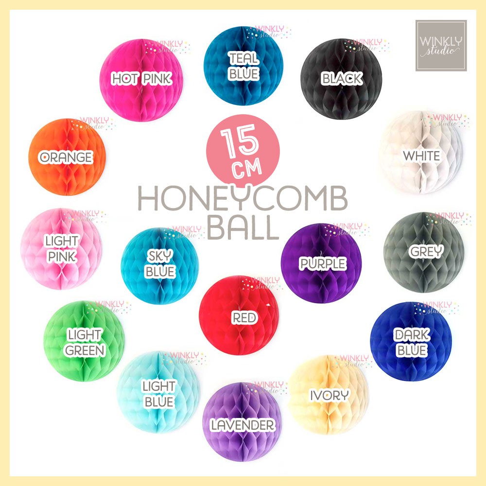 15cm Honeycomb Ball / Paper Honey Comb Dekorasi Pesta Ultah