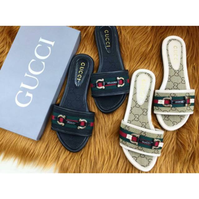 SANDAL/SENDAL WANITA GUCCI FLAT FASHION IMPORT