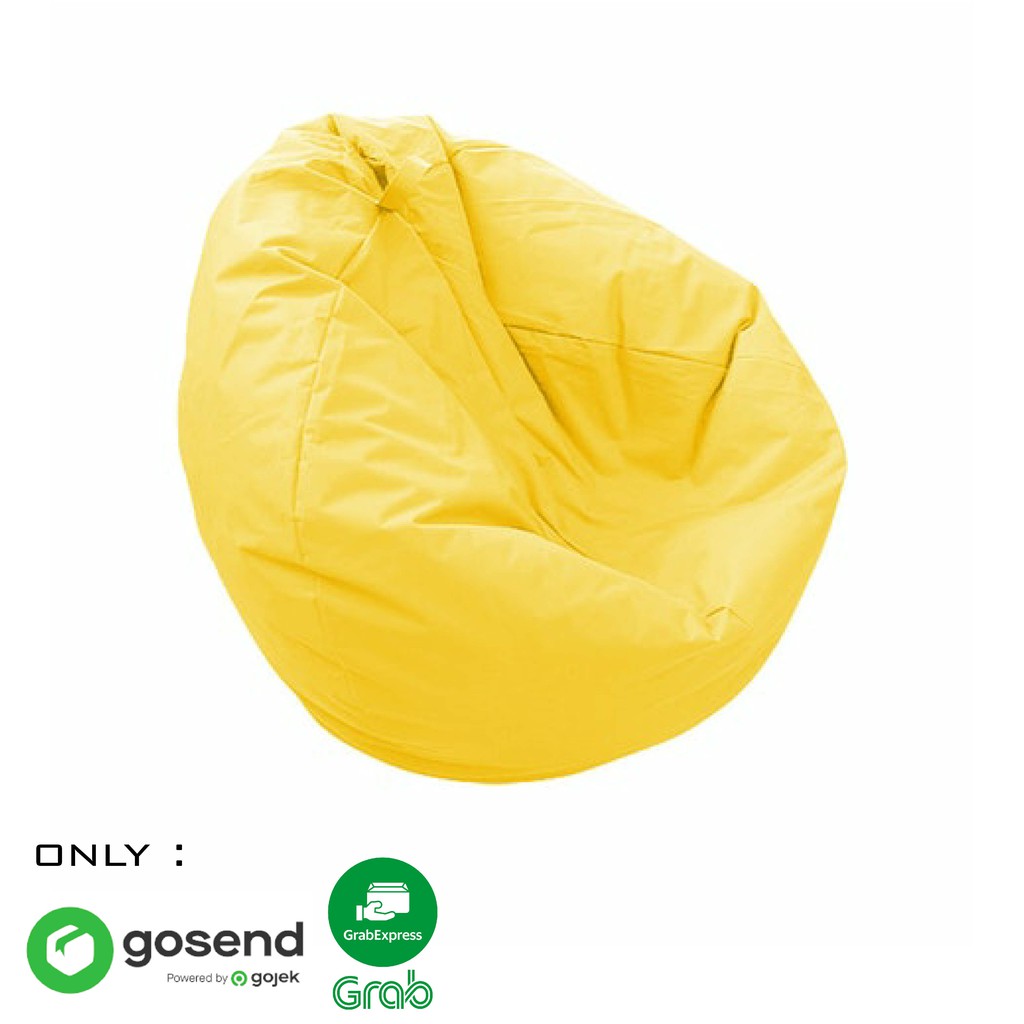 Bean Bag Oval Include Sterofoam Beanbag Warna Kuning Shopee Indonesia