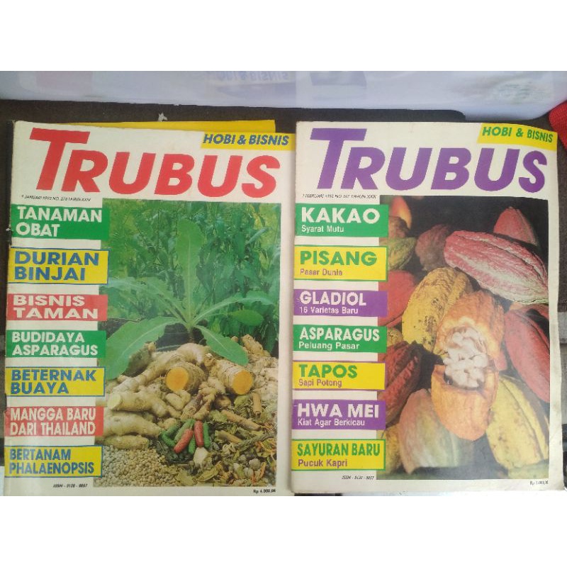 Majalah Trubus Majalah Bekas Edisi 1992/1993