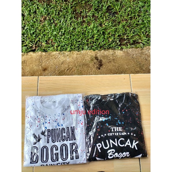 STELAN KAOS ANAK HITAM/PUTIH BINTIK(Oleh" Puncak-Bogor)