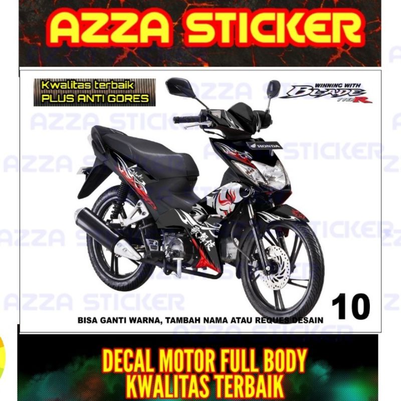 Sticker Decal Blade 110 Full Body Stiker Blade 110 Dekal Blade 110 Full Body Model 10