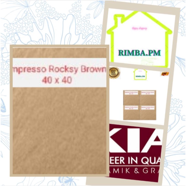 Kramik Lantai 40 x 40 Impresso Rocksy Brown