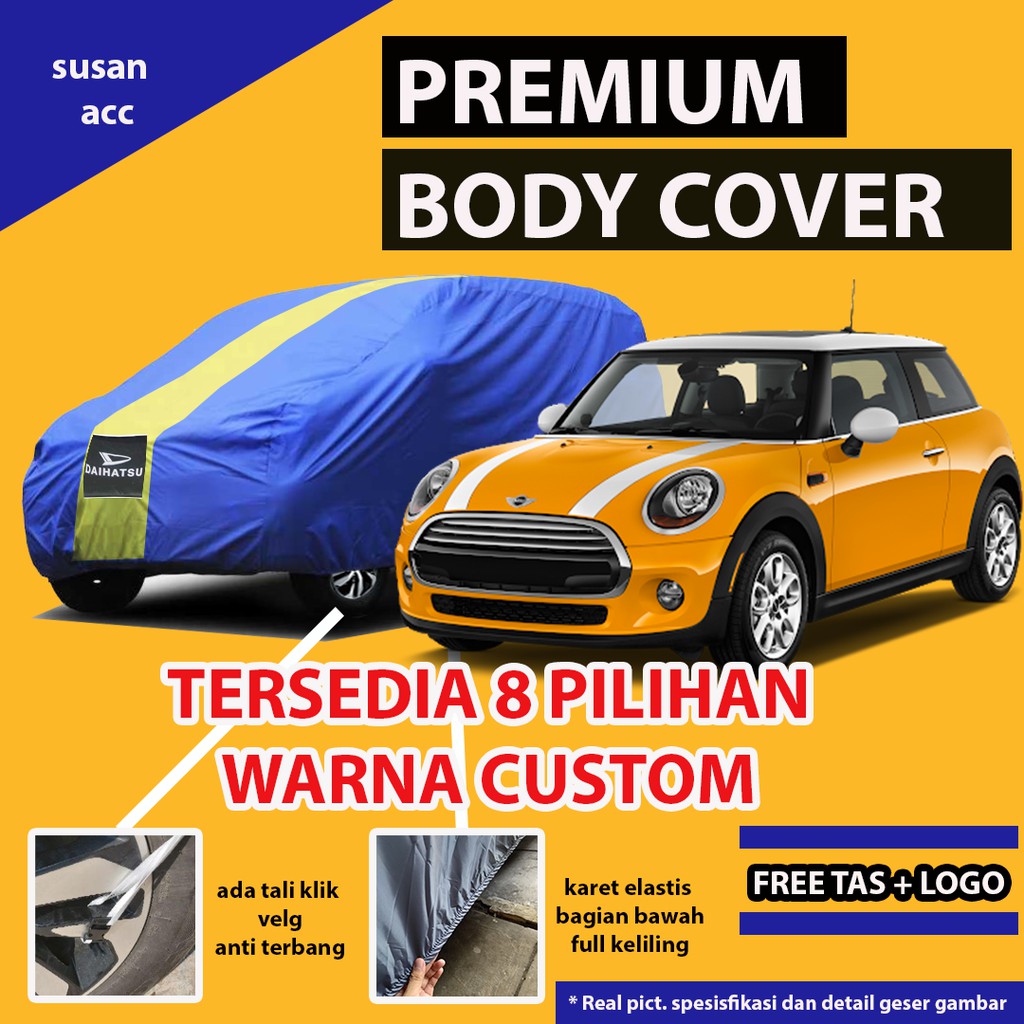 Body Cover Mobil Outdoor Premium Mini Cooper / Sarung Mobil Mini Cooper / Mantel Mobil MiniCooper