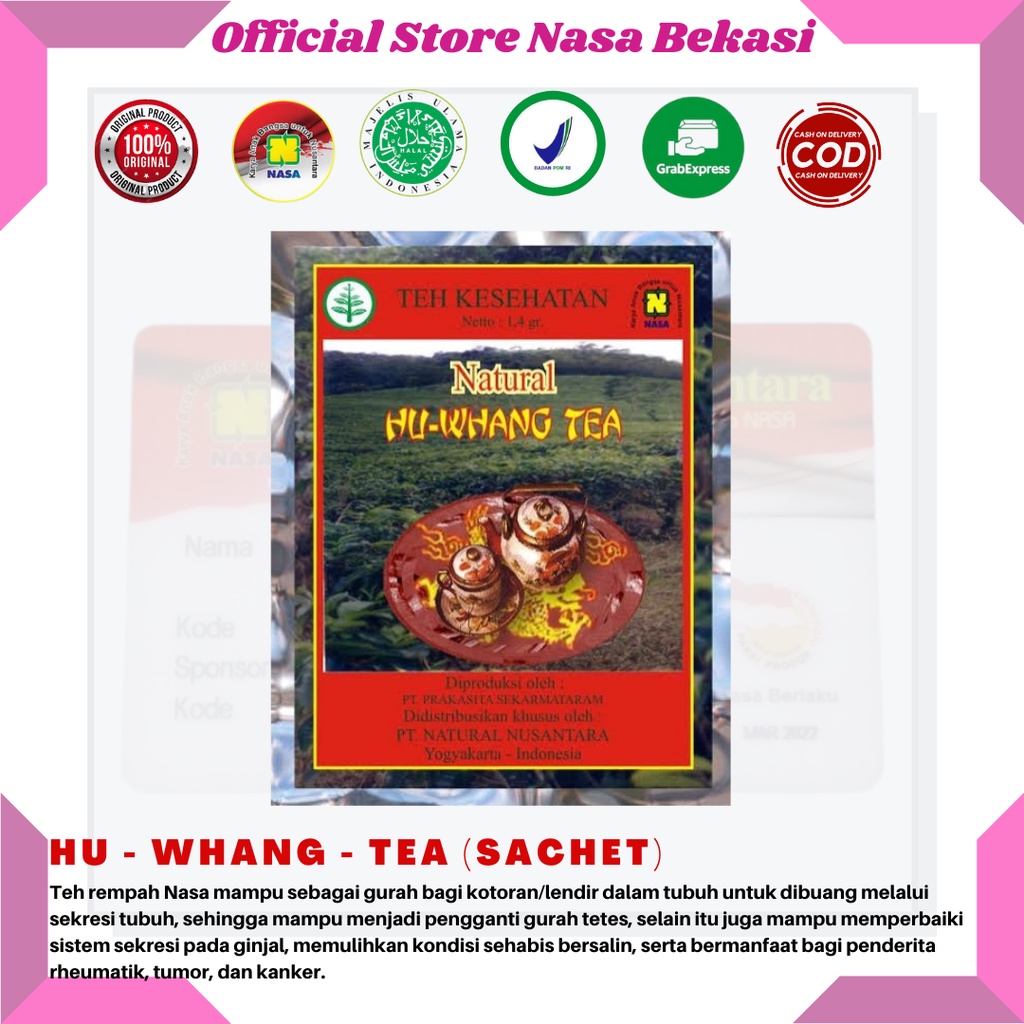 

Hu Whang Tea Nasa - ECER - Teh Herbal Nasa - Teh Untuk Asma dan Kolesterol