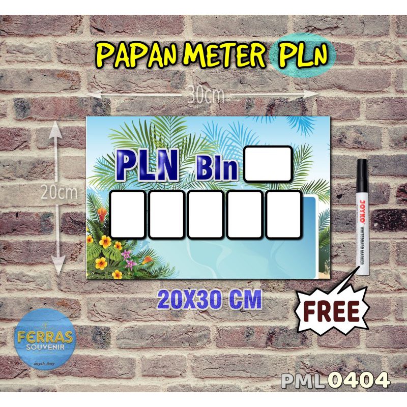 

Ferras Papan Meter Listrik PLN PAM motif Unik - Tropical 04