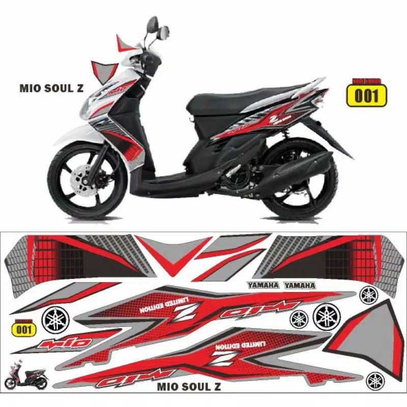 striping sticker variasi mio soul mx tahun 2007-2012