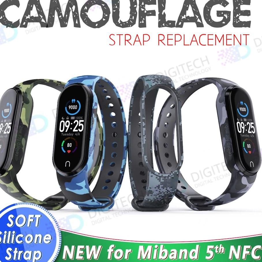(PROMO TNF55) Mi Band 5 & Mi Band 6 Strap Rubber CAMO gelang karet Miband 5 & Miband 6 silicone ✹