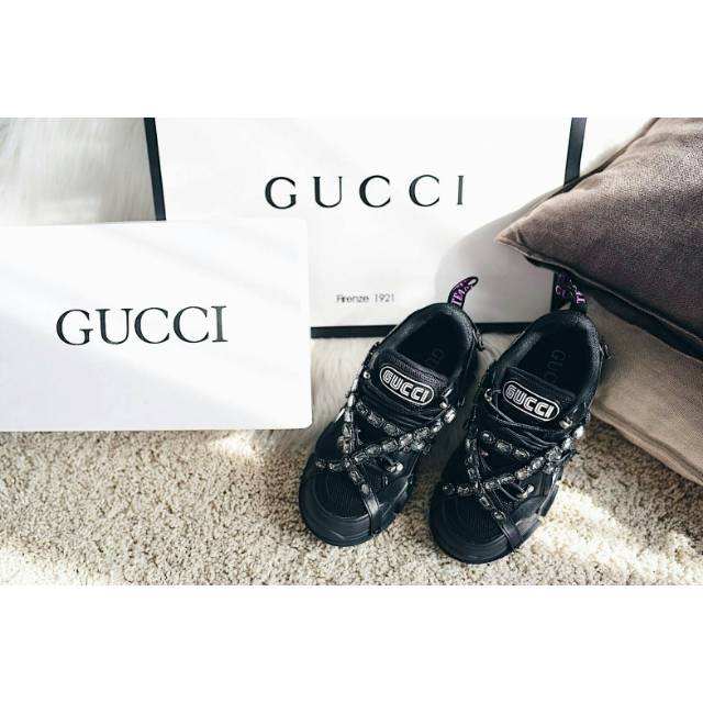 Gucci Flashtrek Sneaker with Removable Crystal | Shopee