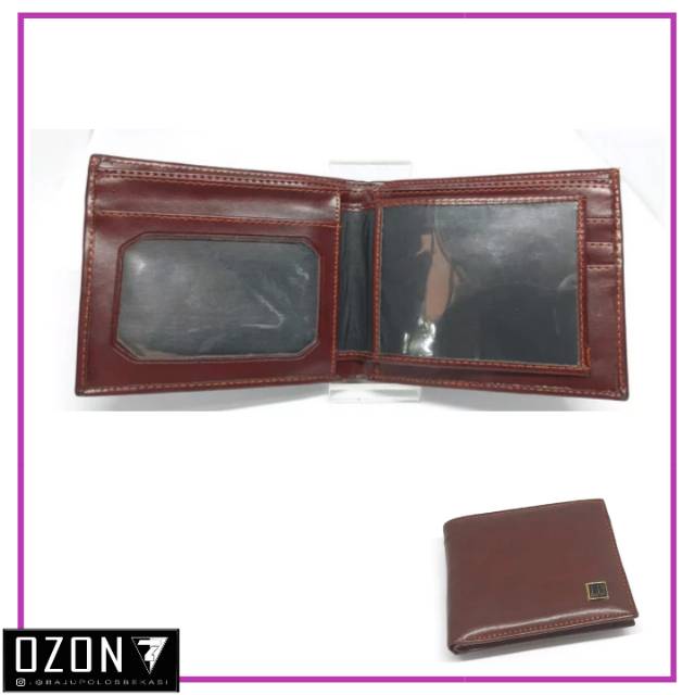 Dompet Kulit Pria Dompet Pendek Pria Wanita Dompet Kartu Warna Coklat Tua Card Holder Dompet Import