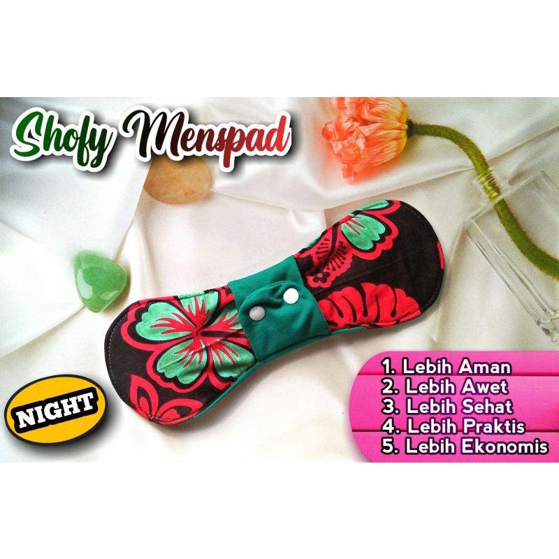 Manspad (pembalut kain) shofy 6pcs pembalut cuci ulang pembalut herbal