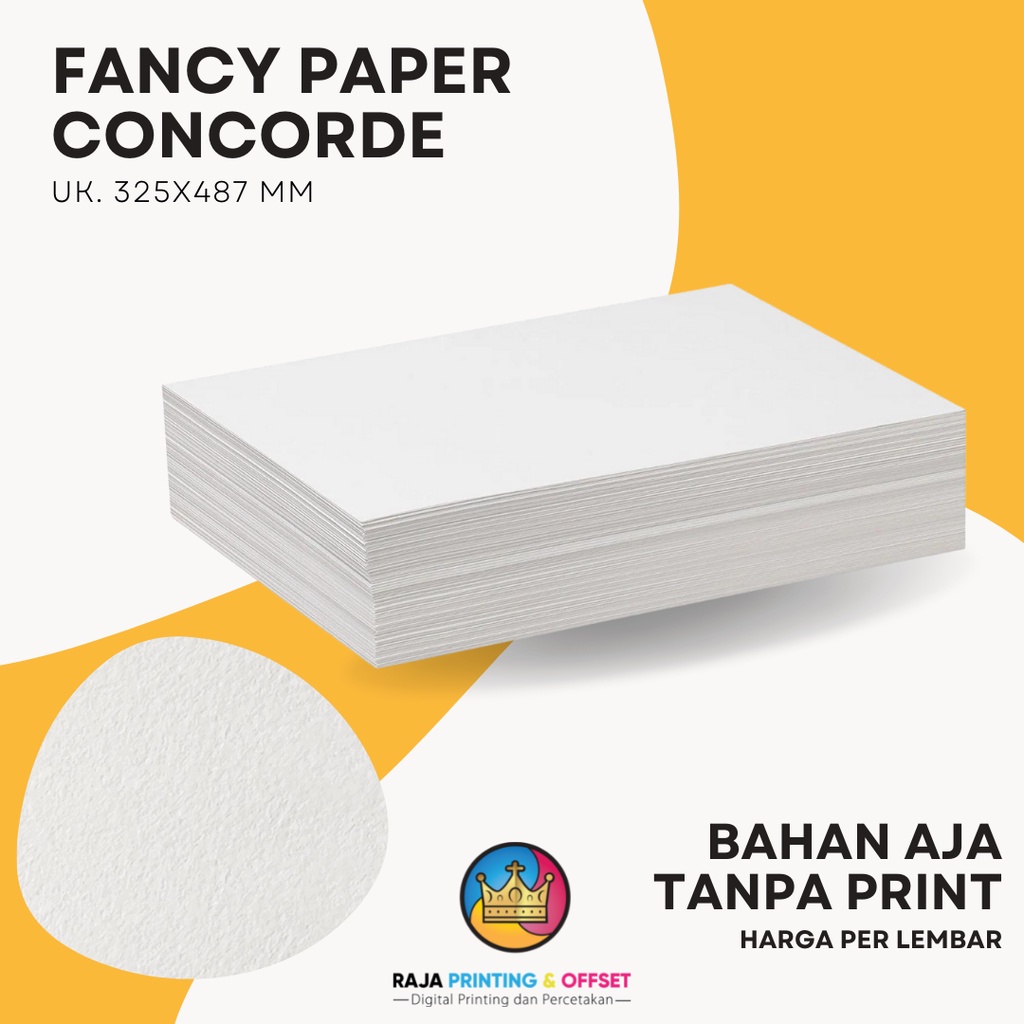 

KERTAS BAHAN FANCY PAPER CONCORDE A3+ 325X487mm TANPA PRINT