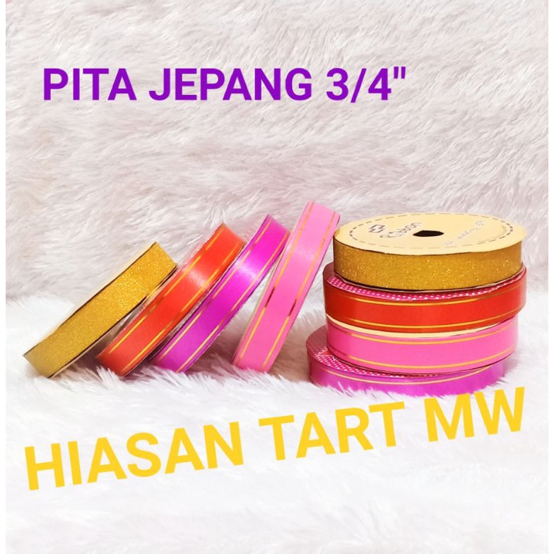 

Pita Jepang 3/4" / Pita Kado Plastik 18 mm / Pita Ribbon