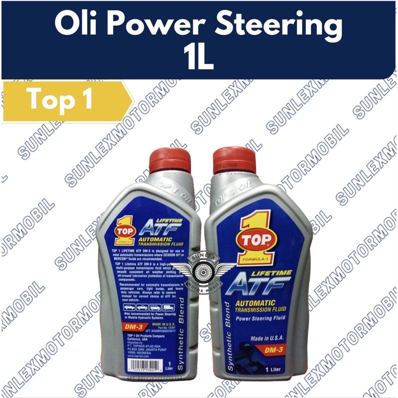 1L OLI POWER STEERING ATF TOP ONE 1 TRANMISI MATIC DM3 ASLI 1000ML