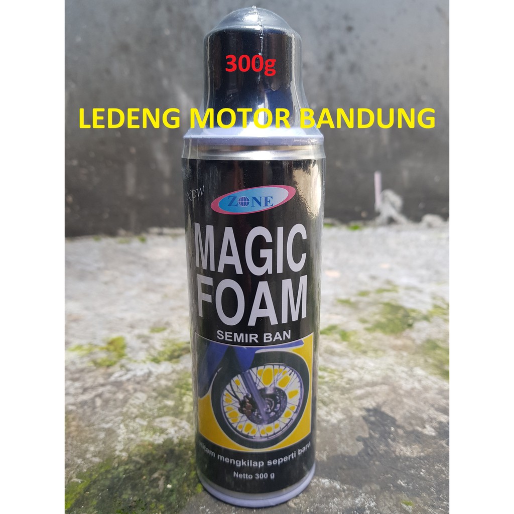 Semir Ban Zone Magic Foam Pengkilap Pratis Motor Mobil 300 gram