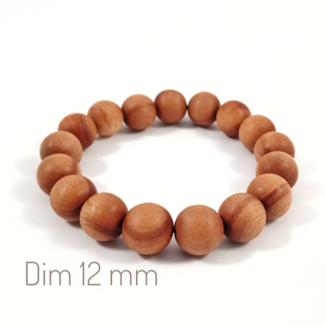 Gelang Original Kayu Cendana Wangi Diameter 11 Mm Kualitas Pilihan