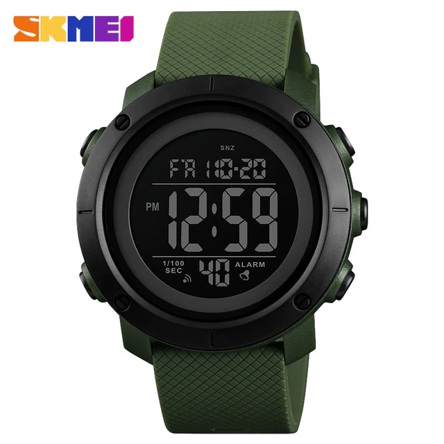 Jam Tangan Pria / SKMEI DG 1426 ABS Men / Jam Tangan Digital LED Original / SKMEI-Army Green Hitam