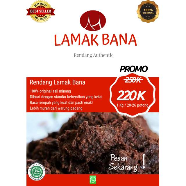 

Rendang Lamak Bana 237 Authentic 1kg