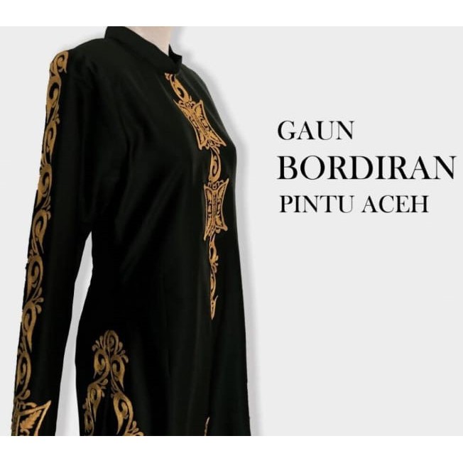 Baju Gamis Wanita Muslimah Bordir Khas Aceh Lady's Fashion