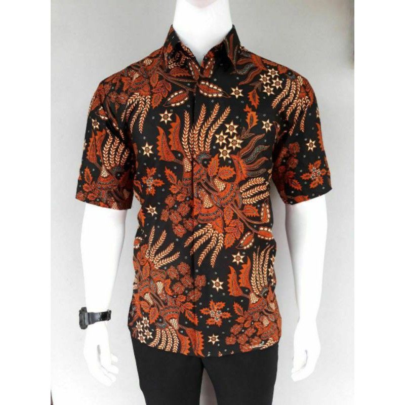 KEMEJA BATIK PRIA LENGAN PENDEK SIZE M L XL XXL BAJU BATIK KANTOR