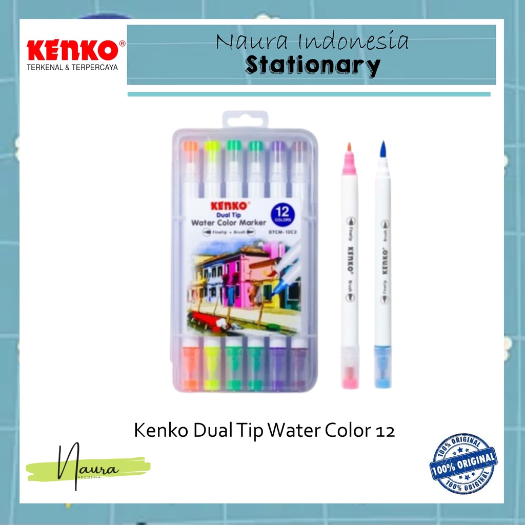 

Kenko Dual tip Water Color Marker DTCM-12C2 | Kenko DTCM-12C2 | Kenko 12 warna