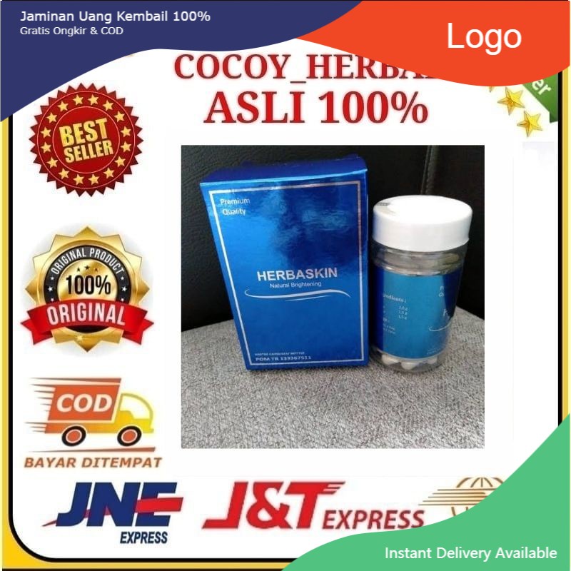 HERBASKIN - Herbaskin Asli Kapsul Pemutih isi 50 Herbaskin Natural Brightening Suplemen Dijamin orig