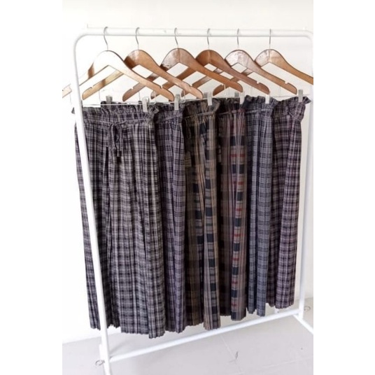 Kulot prisket motif kotakkotak line premium import