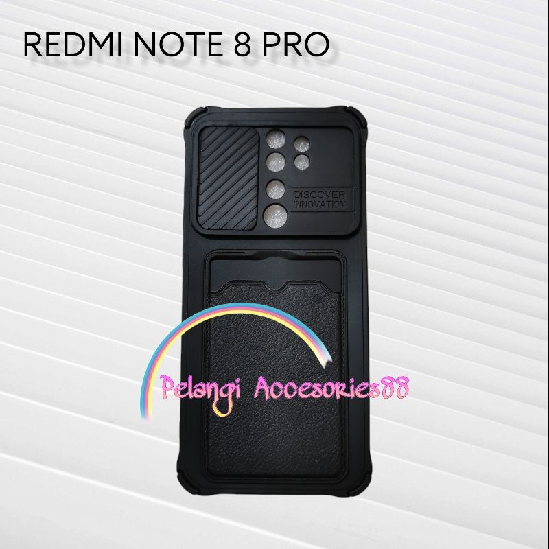 CASE REDMI NOTE 8 PRO SOFTCASE SLEDING WARNA WARNI SLOT CARD